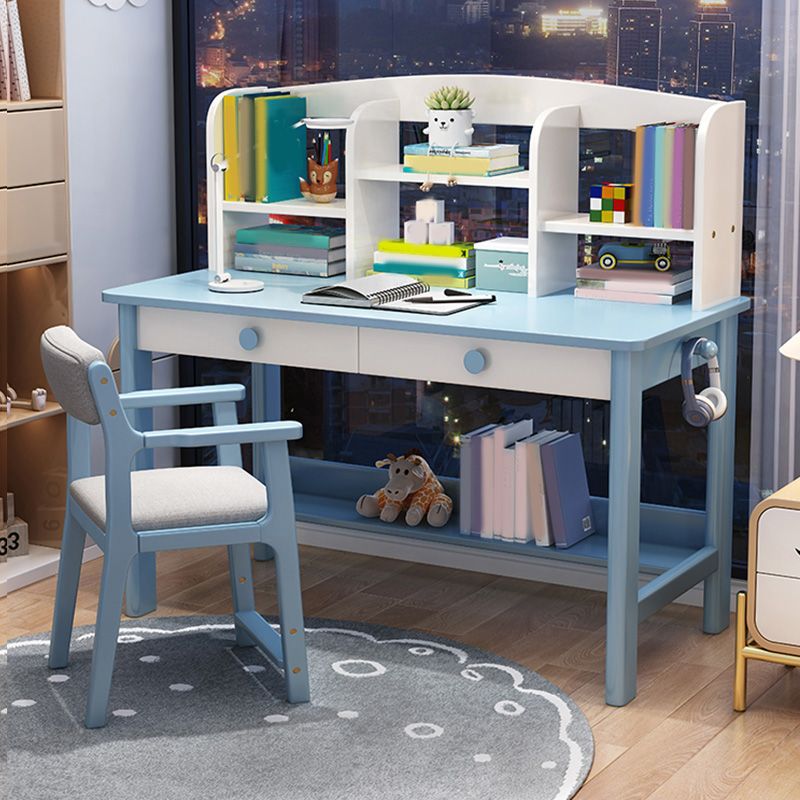 Writing Desk Home Kids Desk 23.6" W Solid Wood Desk with Drawer