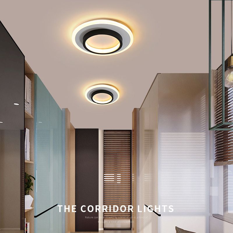 9.5 Inches Brede Eenvoud Mini Plafond Licht Modern Style LED Flush-mount Lamp voor Foyer Aisle