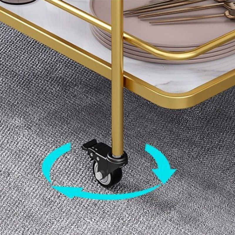Contemporary Metal Prep Table 29.92"H Rolling Prep Table for Dining Room