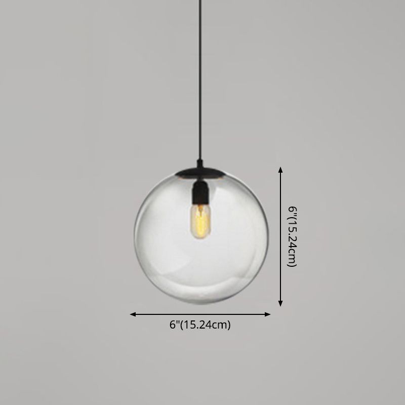 Globe Hanging Pendant Light Modern Simple Glass Pendant Light Fixtures for Restaurant
