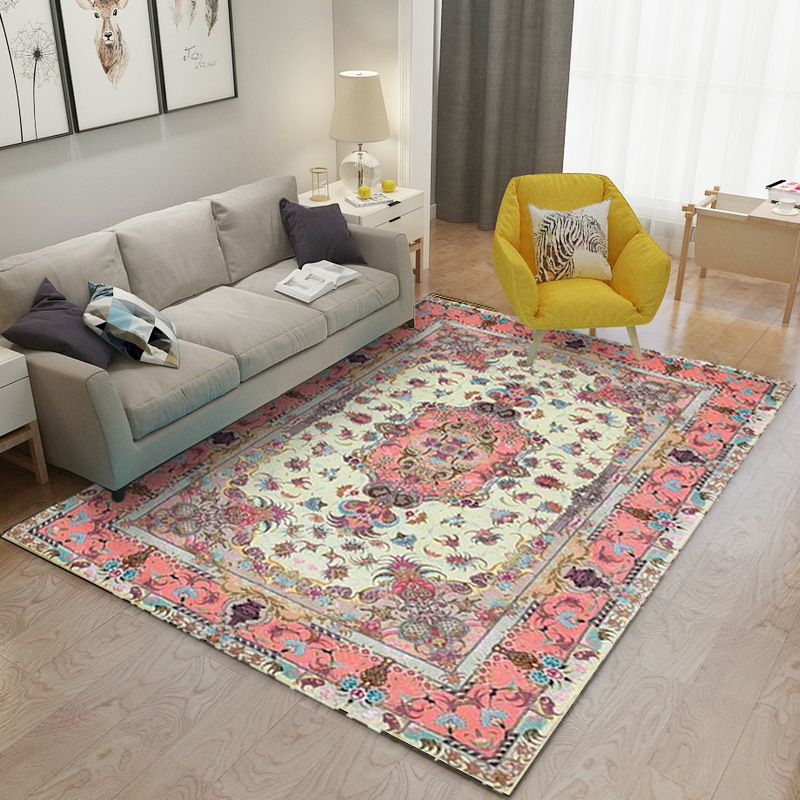 Traditionele gebied tapijt Antiek patroon Polyester Area Tapijten Stain resistent vloerkleed voor woonkamer