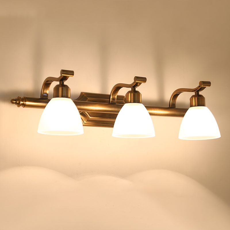 Glass Bronze Wall Sconce Lighting Conical Minimalistic Wall Mounted Light Fixture