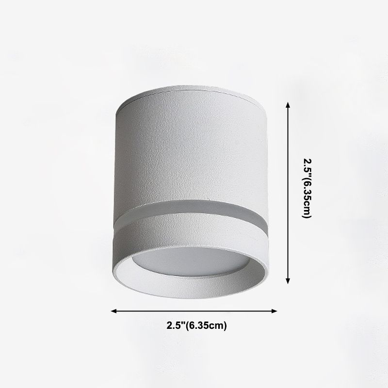 Cylinder Flush Mount Light Fixture Minimalist Metal LED Flush Mount Ceiling Light Fixture