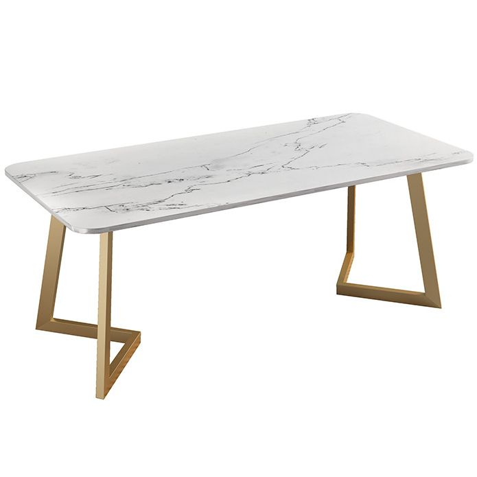 Nordic Glam Style 1/4/5 Pieces Dining Sintered Stone Dining Table Set with Metal Legs