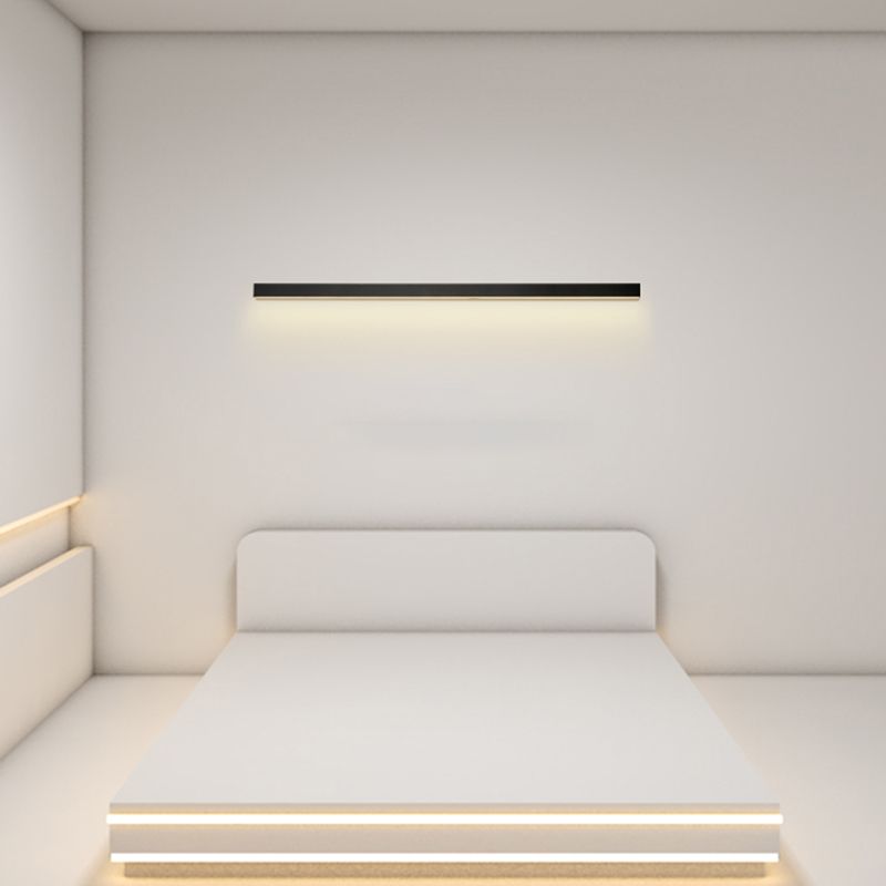Luz de pared de metal de forma lineal Estilo moderno de 1 luces Luz de pared de 1 luces