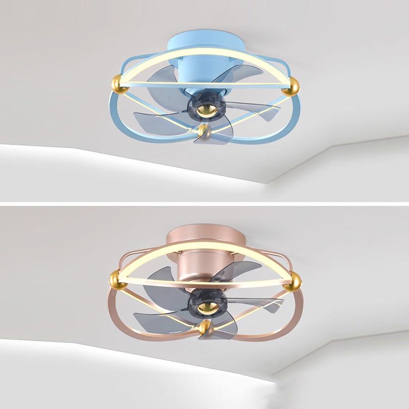 Lampe à fans rotatif à 360 degrés à 360 degrés Minimaliste Metal Bedroom Semi Flush Mount Light Light