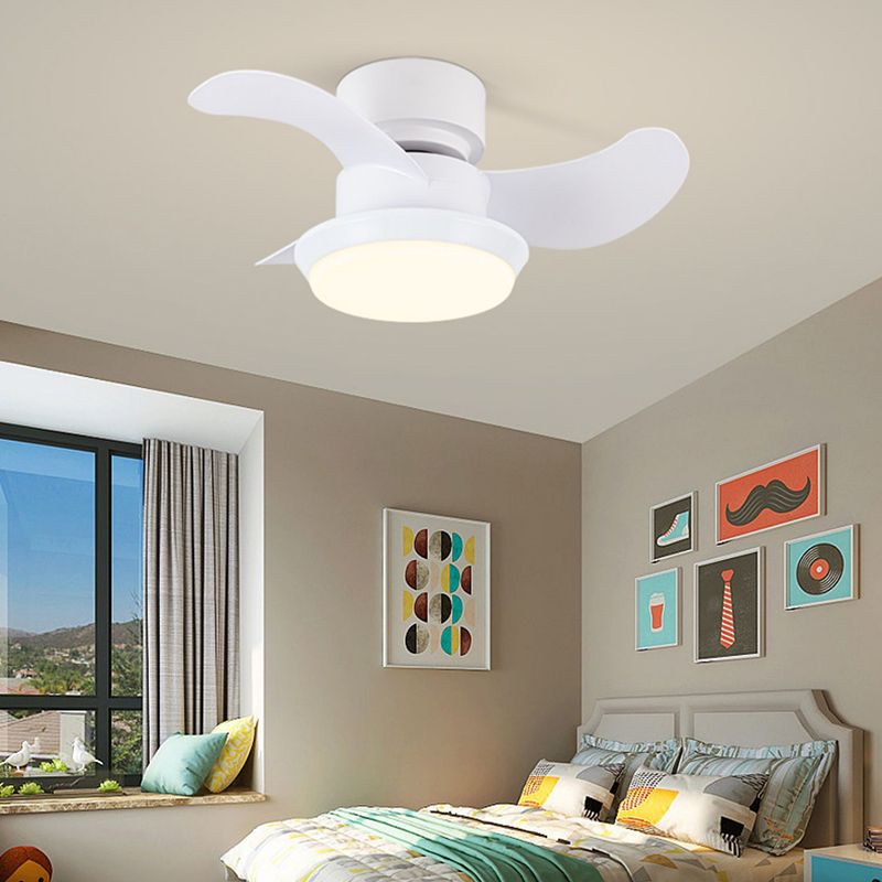 Metal Fan Shape Ceiling Fan Kid Style Single-Light Ceiling Fans Fixtures
