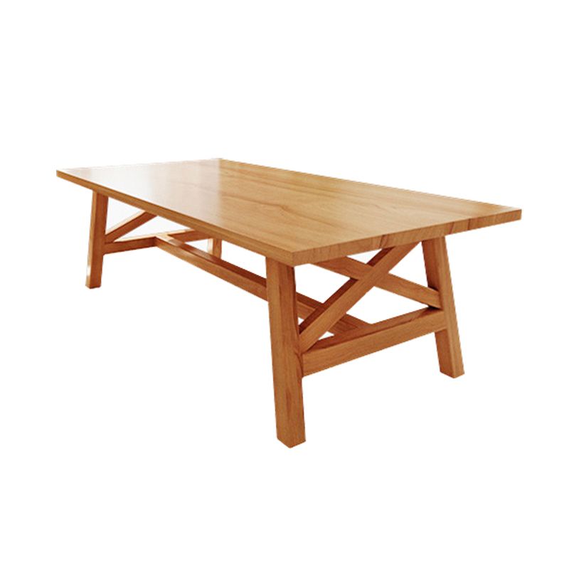 Modern 1/2/7 Pieces Rectangle Dining Set Solid Wood Dining Table with Wooden Chairs