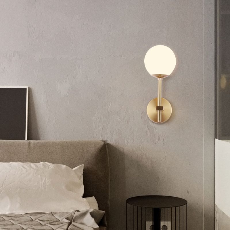 Creative Vanity Lighting Simple Glass Wall Light Sconce for Washroom