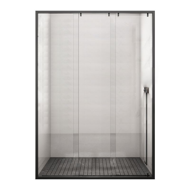 Single Sliding Triple Linkage Shower Door Semi-frameless Tempered Glass Shower Door