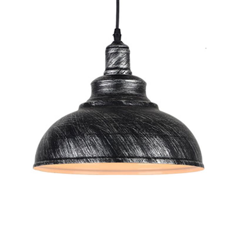 11.8" Wide Dome Hanging Lamp Vintage Industry Style Metal Pendant Light for Bedroom Living Room