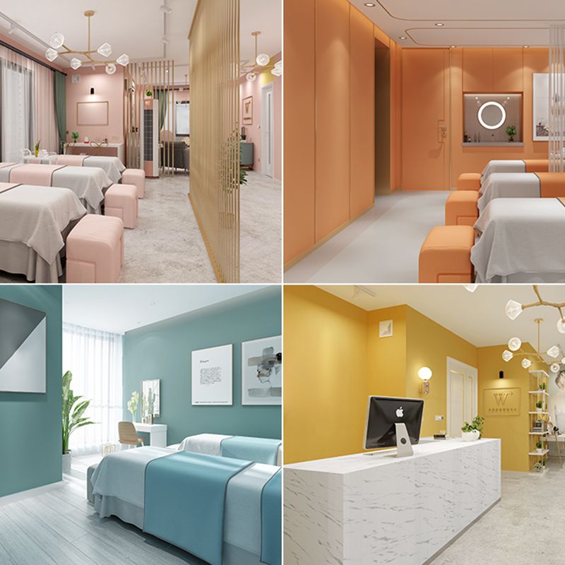 Wallpaper Roll Plain Pastel Color Minimalist Style Non-Woven Fabric Wall Covering