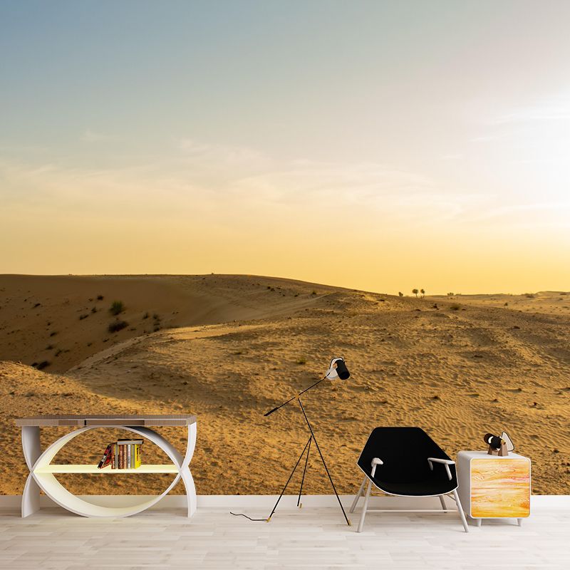 Customized Desert Wall Mural Modernism Mildew Resistant Wall Decor for Living Room