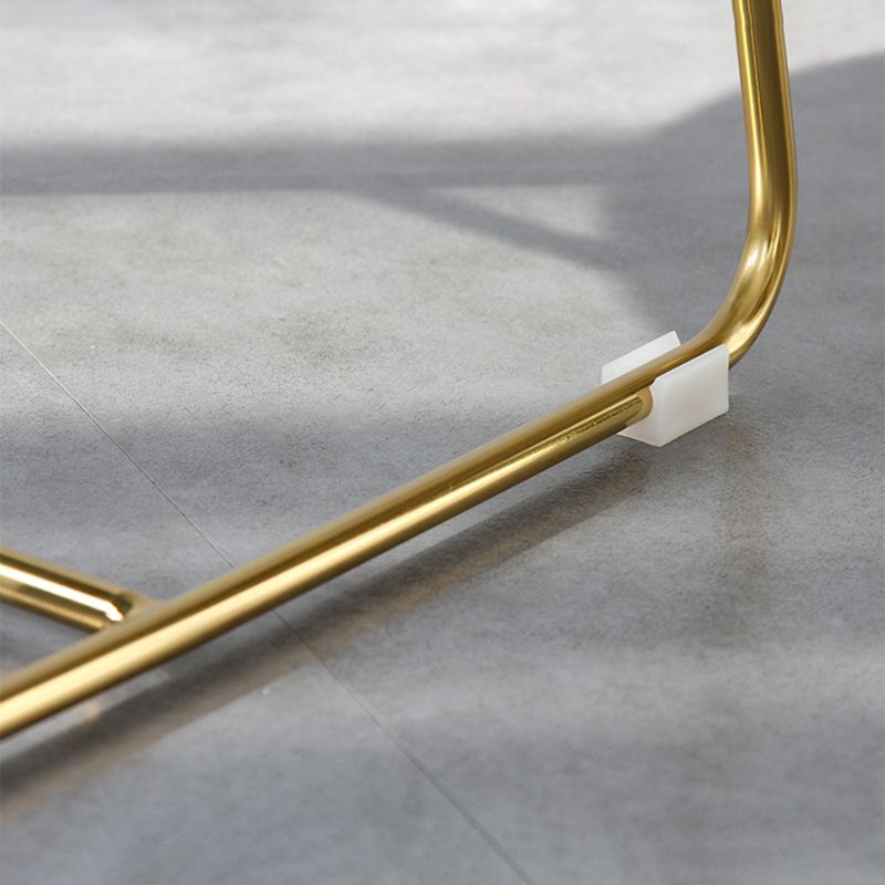 Upholstered Arm Chair Gold Base Dining Chair for Dining Room