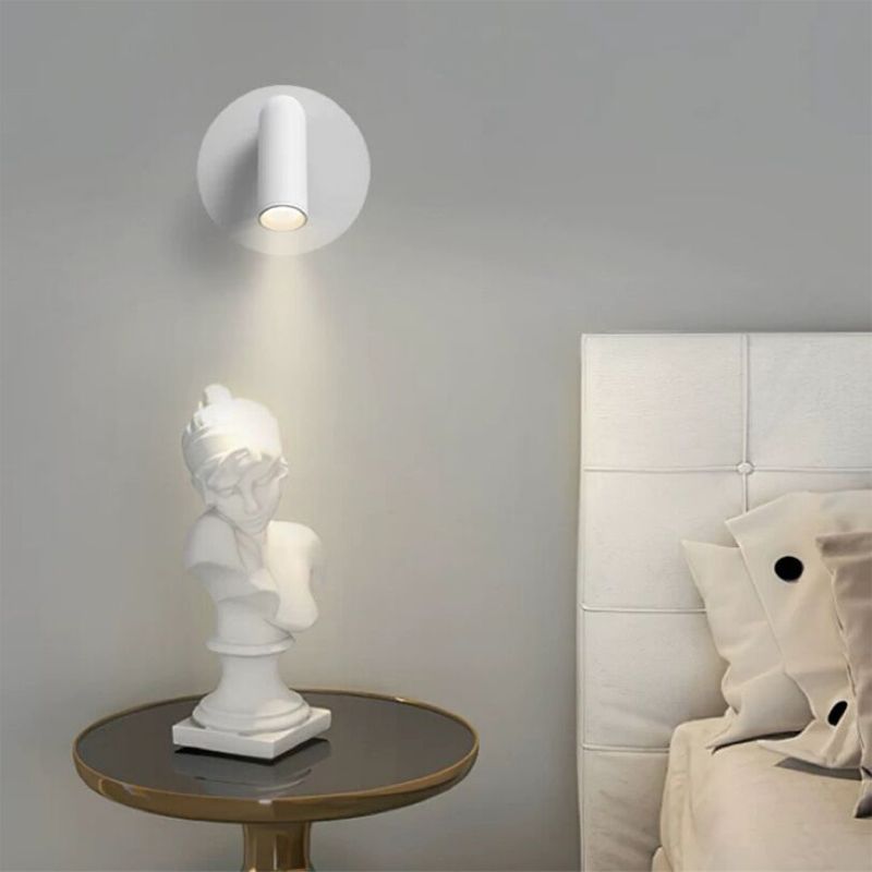 White/Black Modernism Single Wall Mounted Sconce LED Wall Light for Bedroom
