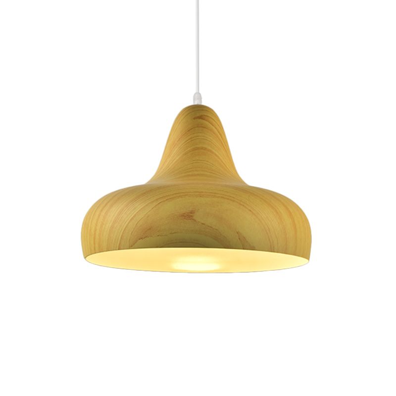 1 Lichthänge-Leuchten Lagerlager Zwiebel Aluminium-Drop-Anhänger in Weiß/Kaffee/Holz für Esszimmer