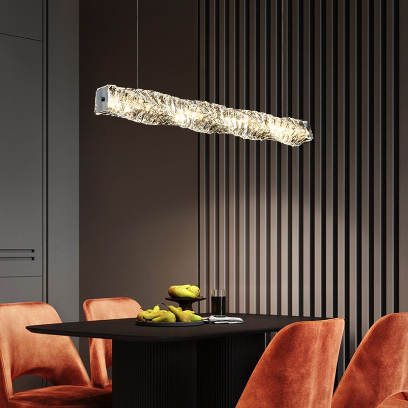 Modern Dining Island Lamp Kitchen Dining Room Crystal Hanging Lamp Fixture