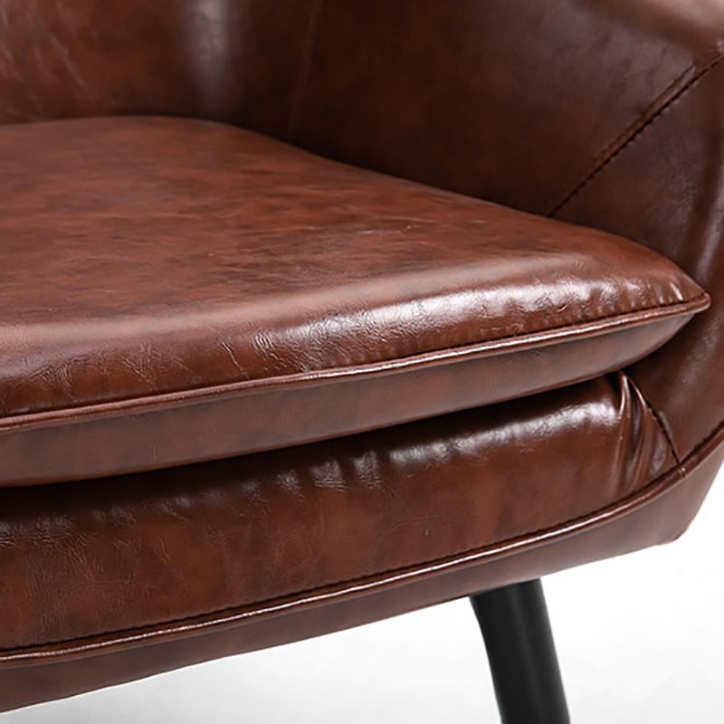 Contemporary Accent Armchair Arms Included Barrel Accent Chair