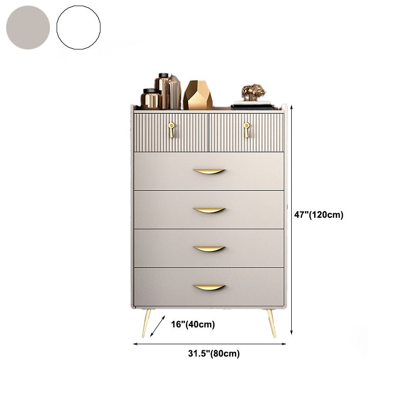 Glam Chest Bedroom Engineered Wood Storage Chest with Drawers