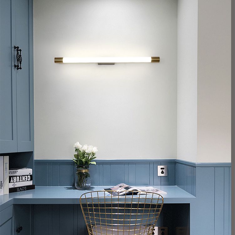 Lampe murale LED linéaire or dans la lumière murale en aluminium concis moderne avec une teinte acrylique