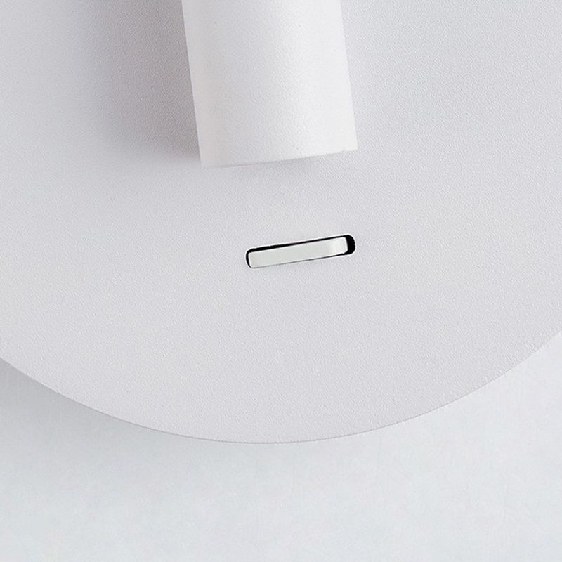 Black/White Single Modern Wall Mounted Sconce Metal Wall Light for Bedroom