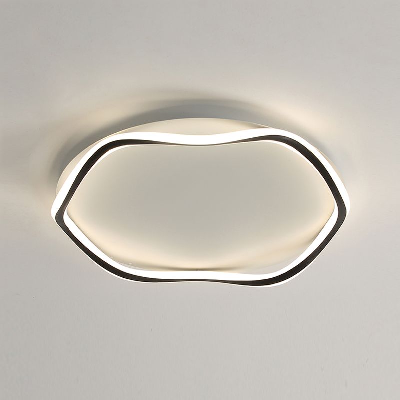 Lámpara de techo con diseño de línea sencilla y luz LED empotrada para sala de estar