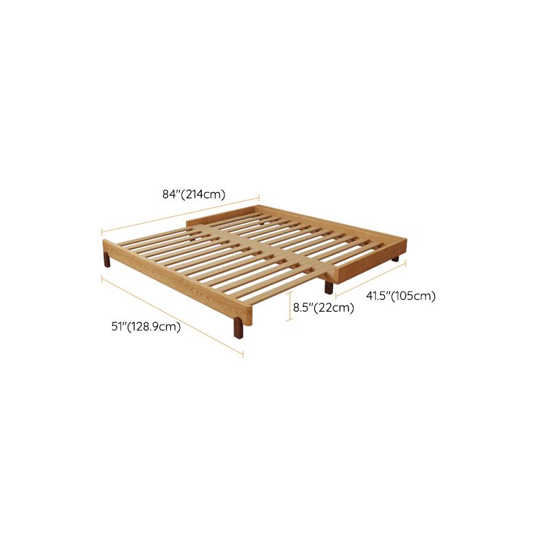 Contemporary Daybed Solid Wood Upholstered Headboard Princess Natural