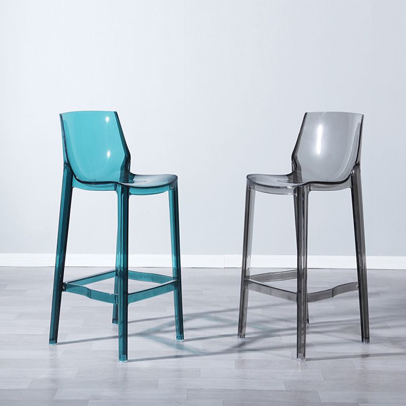 Industrial Bar Stool Acrylic Backrest Counter Stool for Living Room