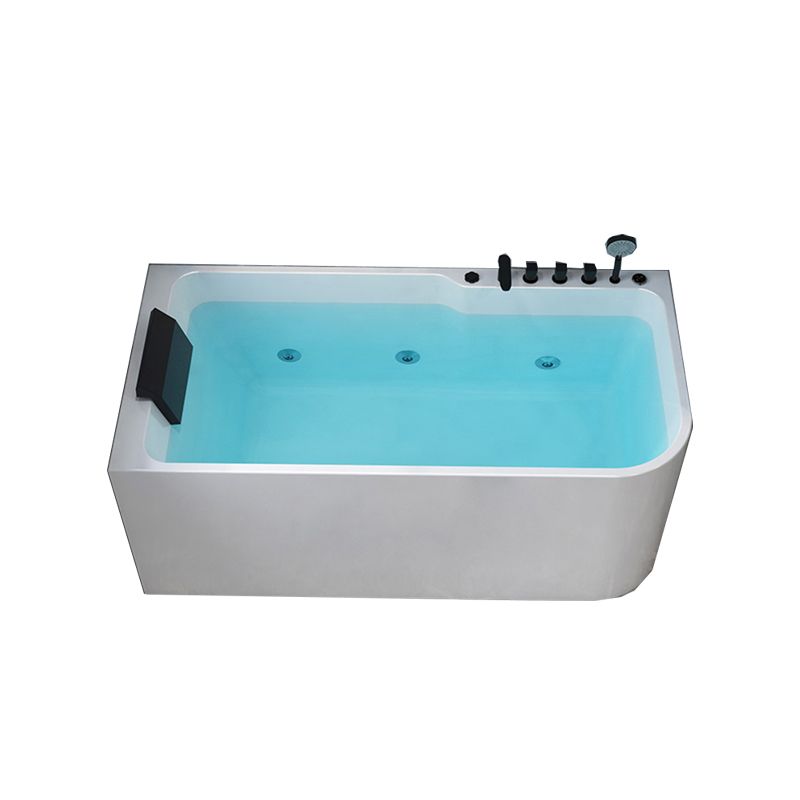 Modern Acrylic Soaking/Whirlpool Bathtub Rectangle Back to Wall Bathtub