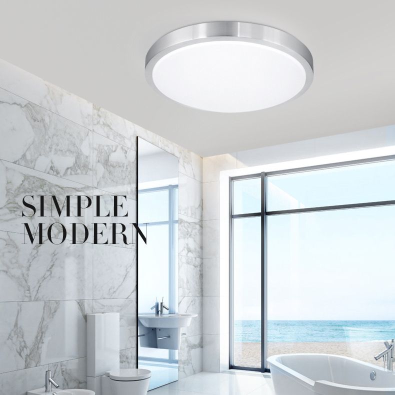 Round 1-Light Flush Mount Ceiling Lights Acrylic Modern Style Flush Ceiling Light Fixtures