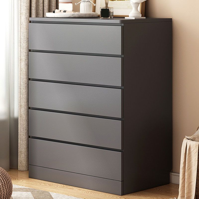 Contemporary Chest Vertical Gray Storage Chest with Drawer for Bedroom