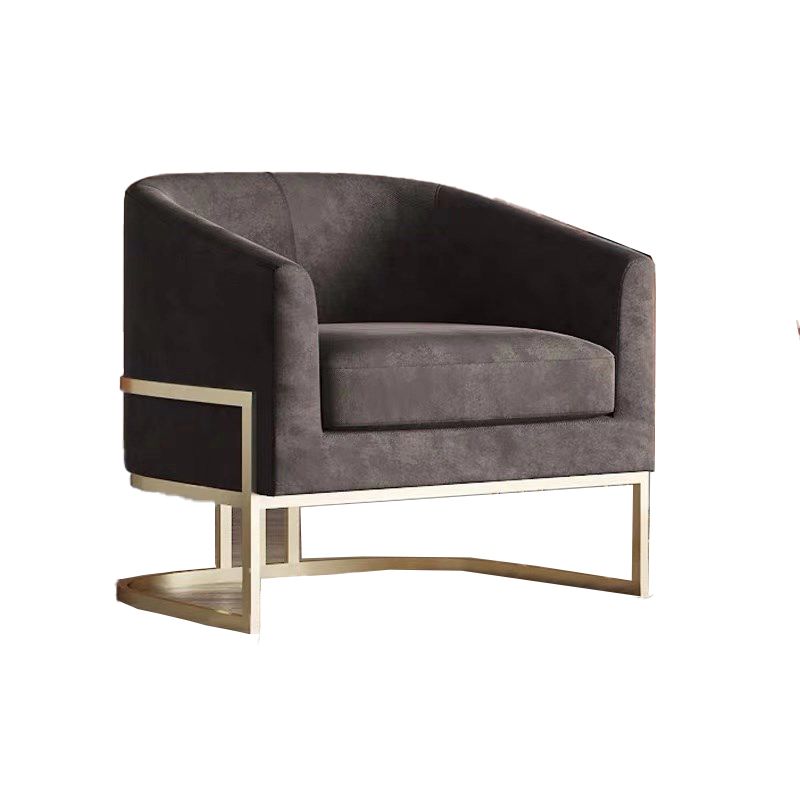 Contemporary 28" Wide Fixed Back Sloped Arms Sponge Barrel Chair