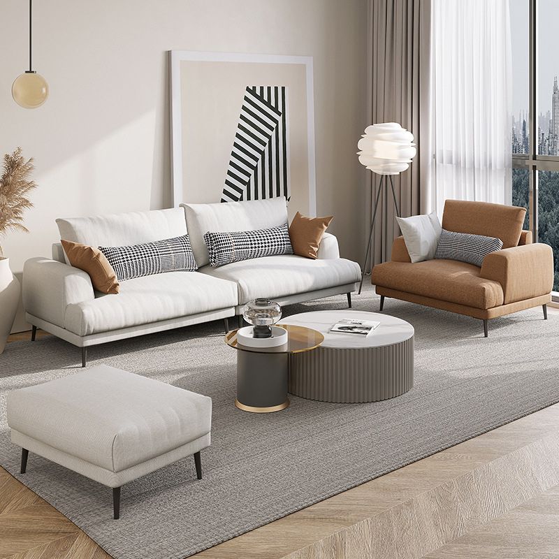 Fabric 3 Seater Living Room Contemporary Standard Sofa Chaise