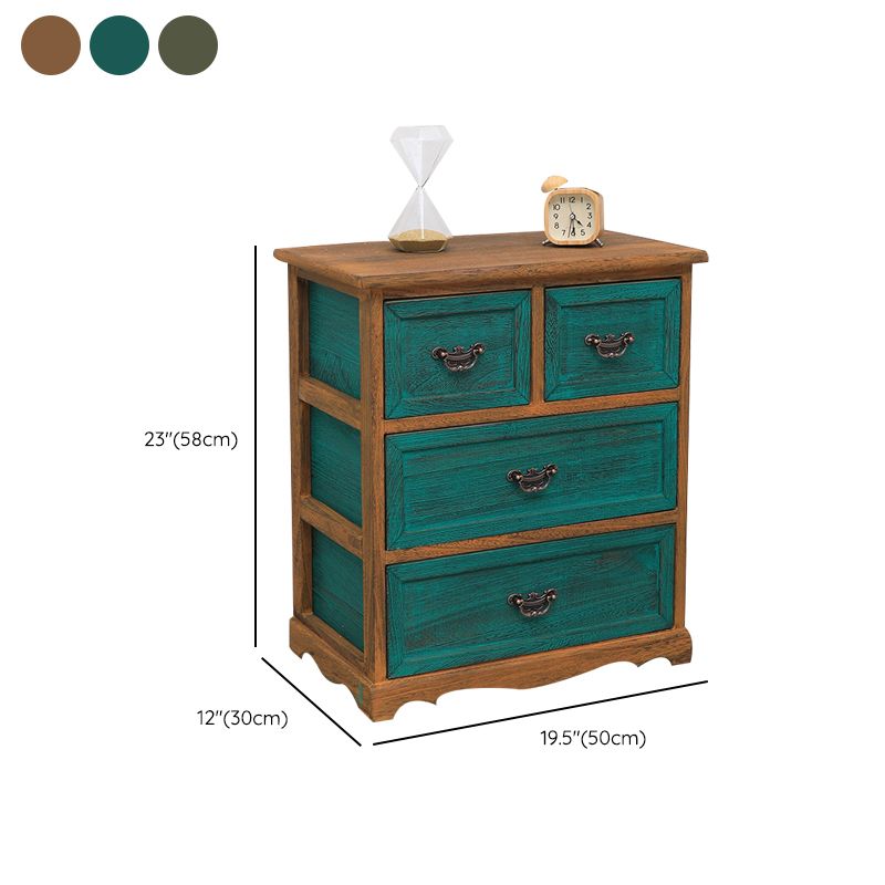 Nautical Bedroom Solid Wood Storage Chest Vertical Chest with Drawers