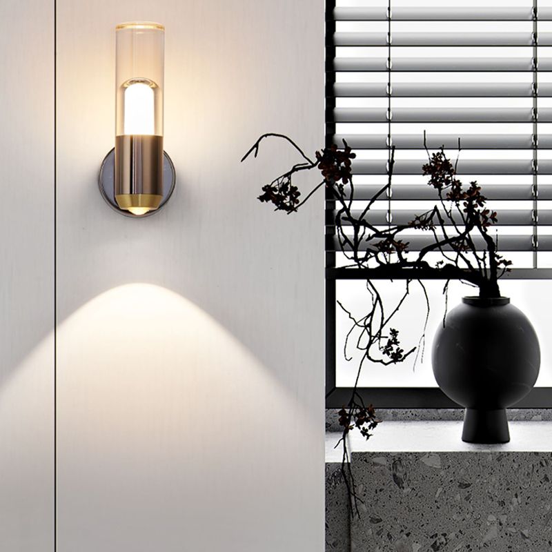Modernism Wall Sconce Cylinder Sconce Lighting with Metal for Bedroom