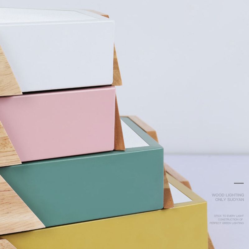 Macaron Color Flush Mount Cute Children's Room Bedroom Balcony Living Room Modern Minimalist Style Energy-saving Lamps