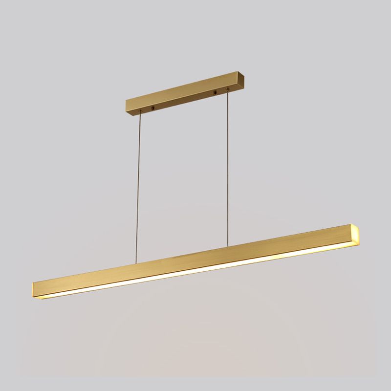 Modern Style Linear Shape Island Light Metal Single Light Island Lighting