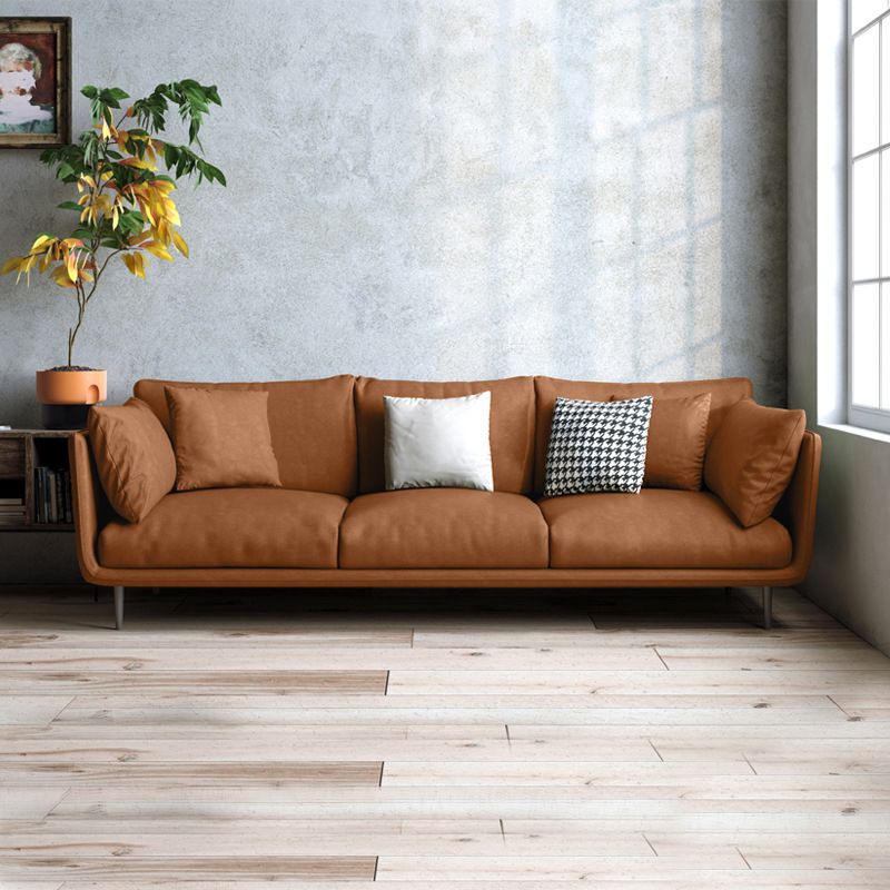 Modernisme Standaard Sofa 3/4-zitplaatsen Tuxedo Arm Sofa voor woonkamer