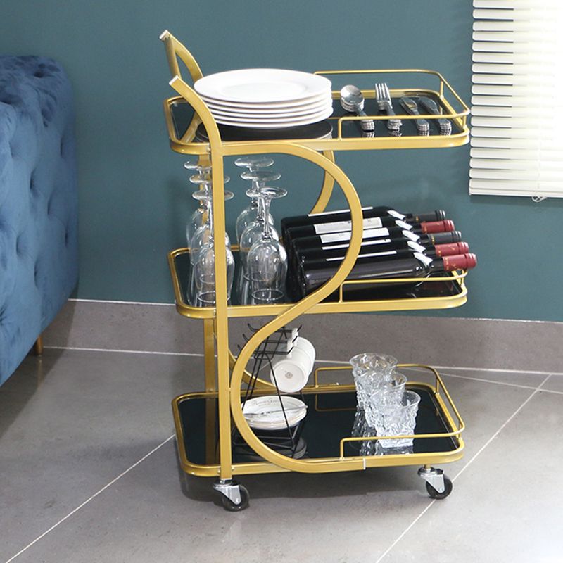 33.07" High Contemporary Rectangle Prep Table Rolling Metal Prep Table for Kitchen