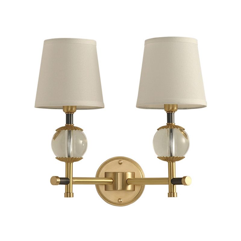 Modern Simple Copper Vanity Light Cylinder Shape Vanity Lamp for Living Room