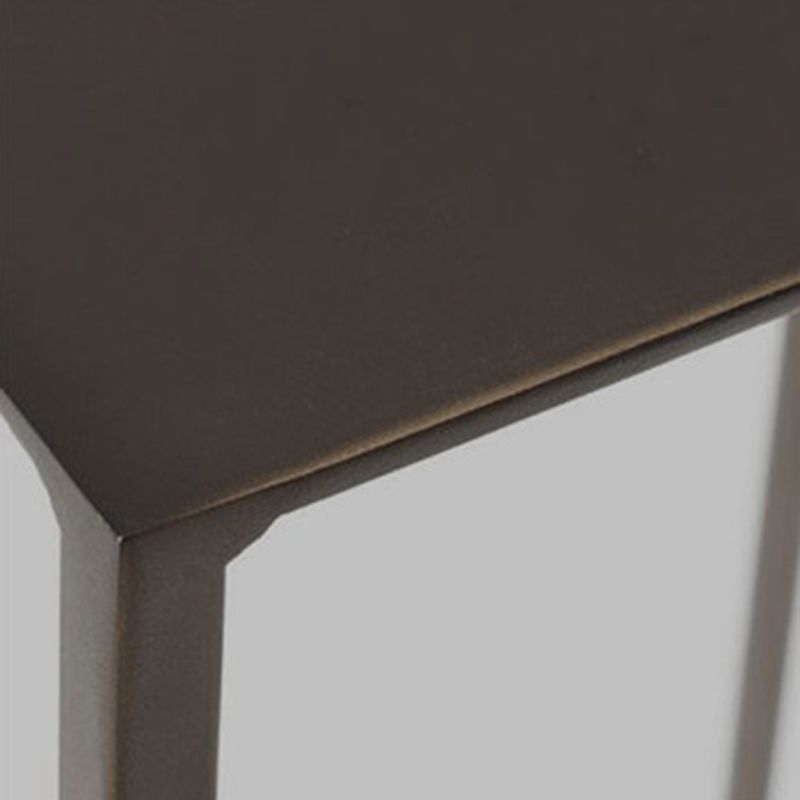 Mid-Century 15.7-inch Wide Iron End Table Frame Square Simple Side Table
