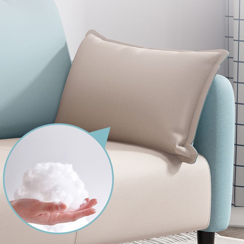 Glam Pillows Square Arm Living Room Faux Leather Standard Seating
