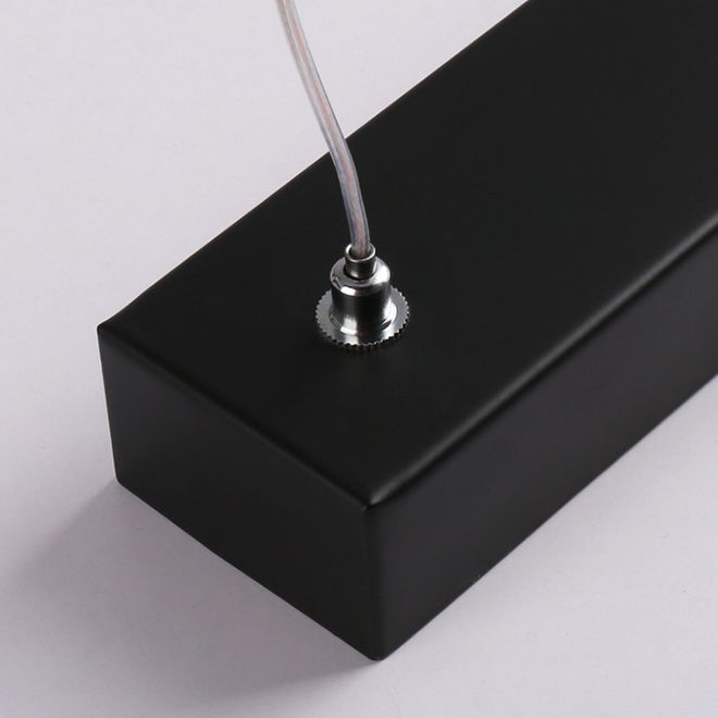 Cylinder Hanging Light Fixture Modern Style Metal LED Black Hanging Ceiling Light