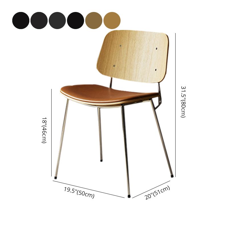 Industrial Upholstered Dining Side Chairs Open Back Dining Side Chairs