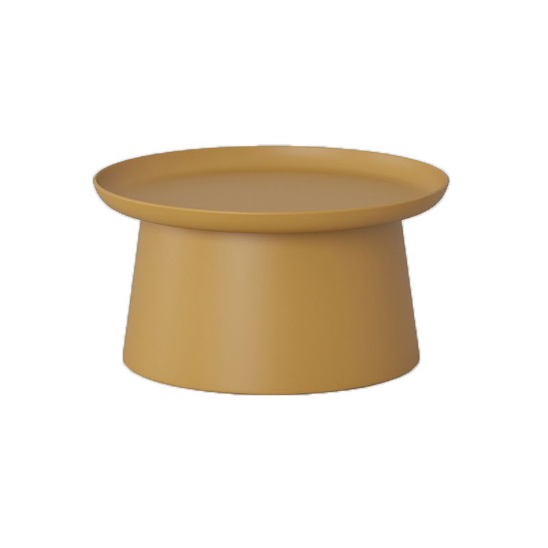 Modern Style Round Acrylic/wood Table with One Foot Base Coffee Table