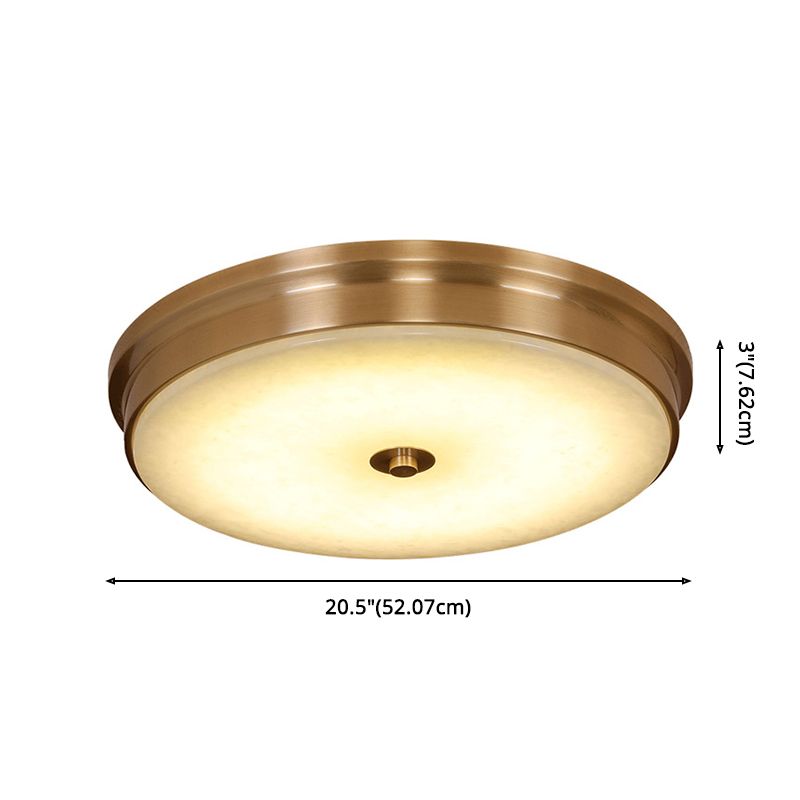 Round Flush Mount Lighting Stone Traditional Flush Ceiling Light Fixtures