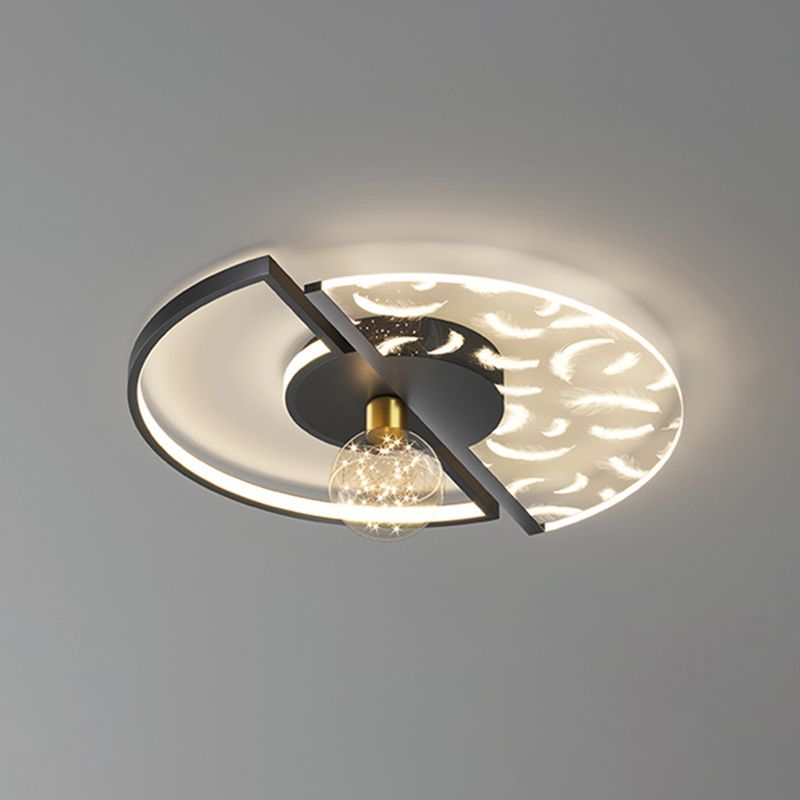 Round Flush Light Fixtures Eenvoud Acryl Plafond Light Fixtures voor Slaapkamer