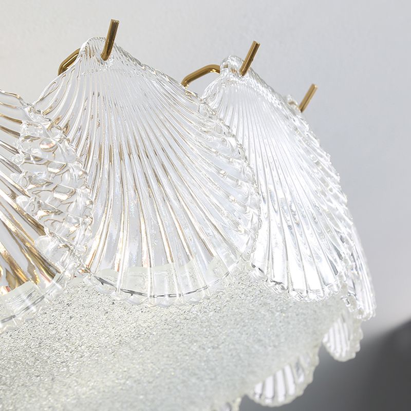 Contemporary Simplicity Ceiling Lamp Glass Flush Mount Light Fixture for Bedroom