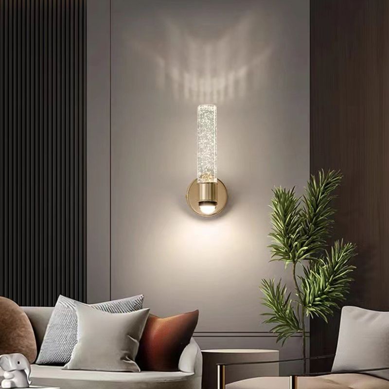Crystal Bath Vanity Lighting Golden Modernism LED Wall Light for Bathroom