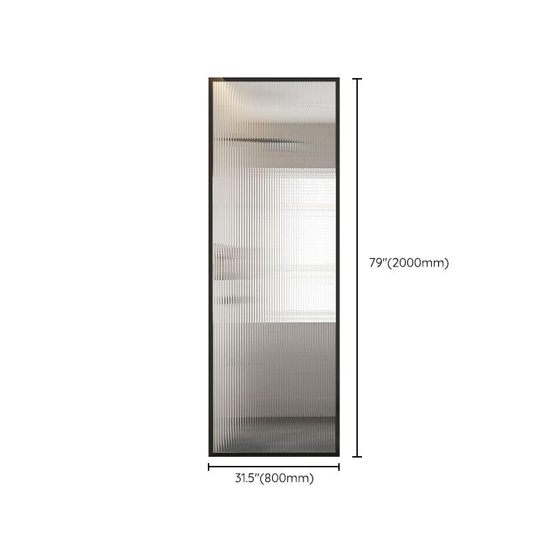 Half Partition Fixed Panel Black Full Frame Waterproof Shower Screen